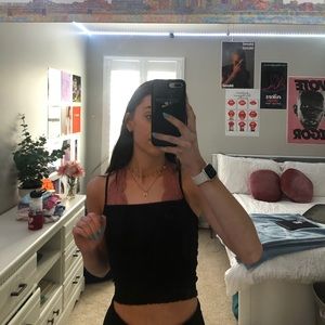 black h&m spaghetti strap tank top